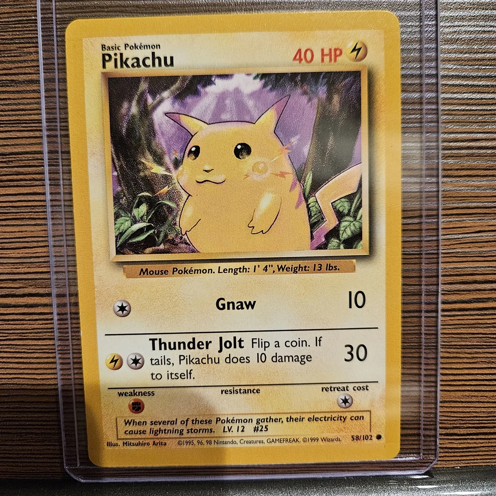 Pokemon Pikachu 58/102 Base Set Trading Card